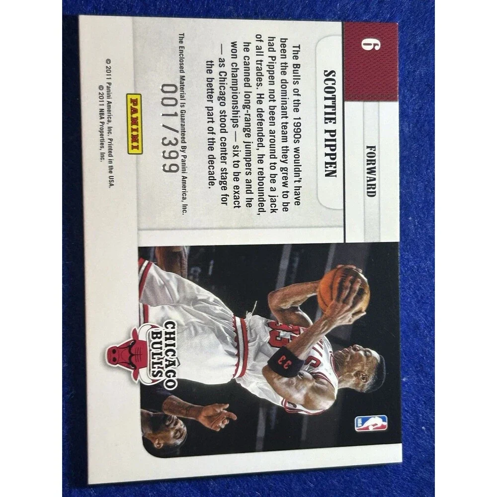 2011 Panini Season Update Scottie Pippen Patch 001/399
